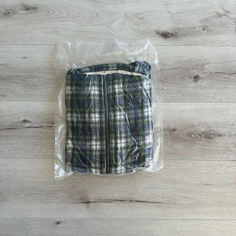 ThCreasa Boys Plaid Flannel‎ Sherpa Zip Up LS Jacket Green L (10-12) NWT IN PKG
